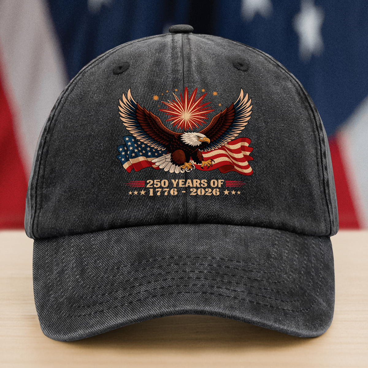 USA 250th Anniversary Hat Patriotic Eagle American Flag 1776-2026 Baseball Cap TH10 896009