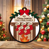 Personalized Family Holiday Fireplace Stocking 2 Layer Wooden Ornament HA75 892770