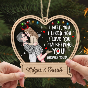 Christmas Couple Forever Yours Gift For Couples Ornament Personalized Gift HO82 893014