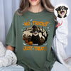 No Tricks Just Treats Custom Halloween Dog Photo Comfort Color Shirt CH07 899448