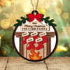 Personalized Family Holiday Fireplace Stocking 2 Layer Wooden Ornament HA75 892770