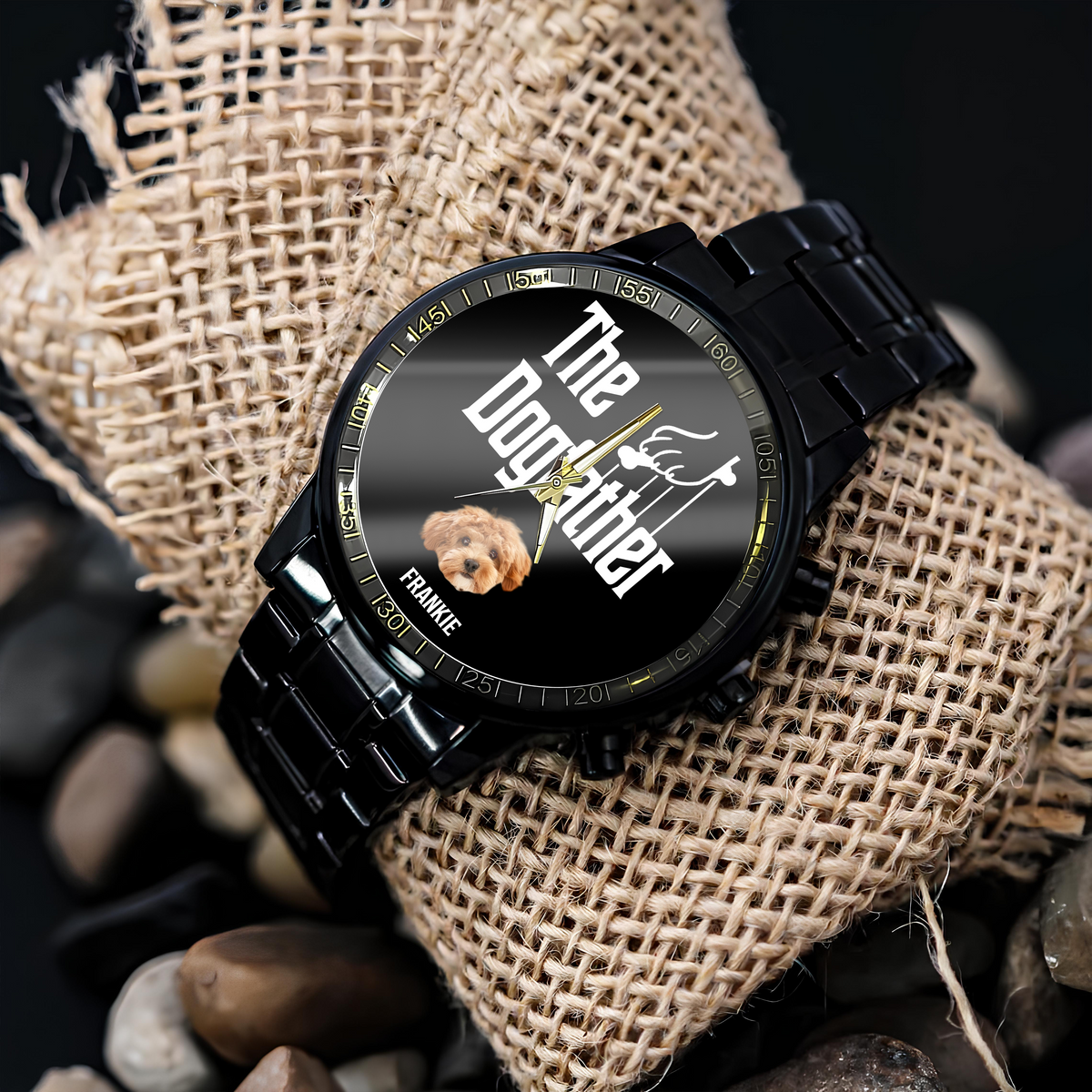 Custom Photo The DogFather For Dog Lovers Dad Men's Wrist Watch LM32 893427