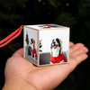 Custom Dog Photo Merry Christmas Cube Ornament For Dog Lover TH10 894523