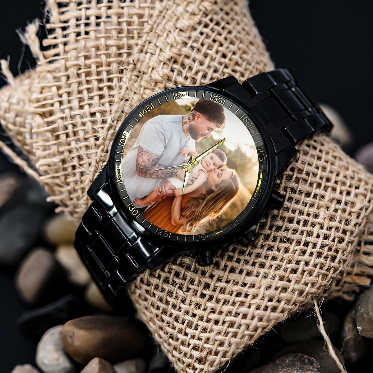 Custom Family Photo Men's Wrist Watch Father's Day Gift HA75 892332
