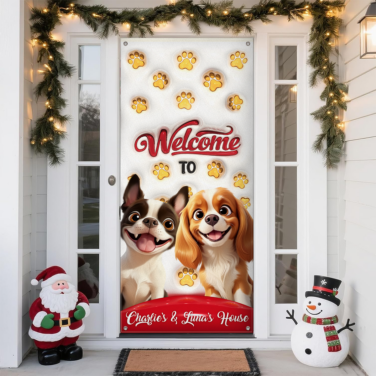 Welcome To Our House Door Cover For Dog Lover TH10 896507