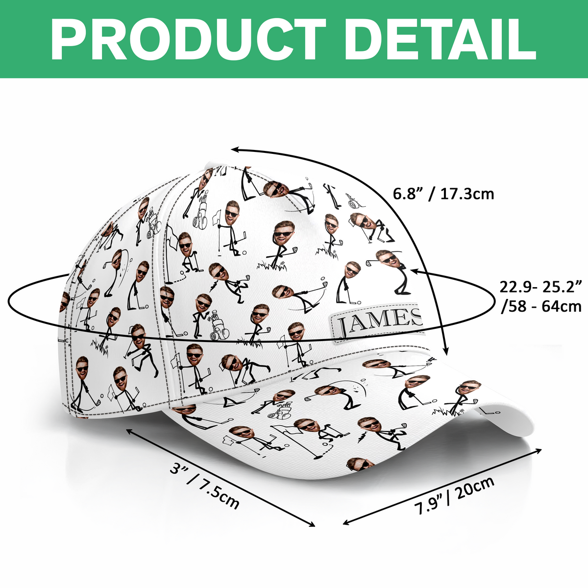 Custom Photo Funny Gift For Golf Dad Classic Cap TH10 894145