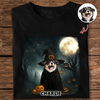 Halloween Cute Peeking Dog On Moon Light Personalized Dark Shirt CH07 899440
