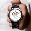 Custom Photo Face Tattoo Couple - Personalized Photo Men's Wrist Watch HO82 893796