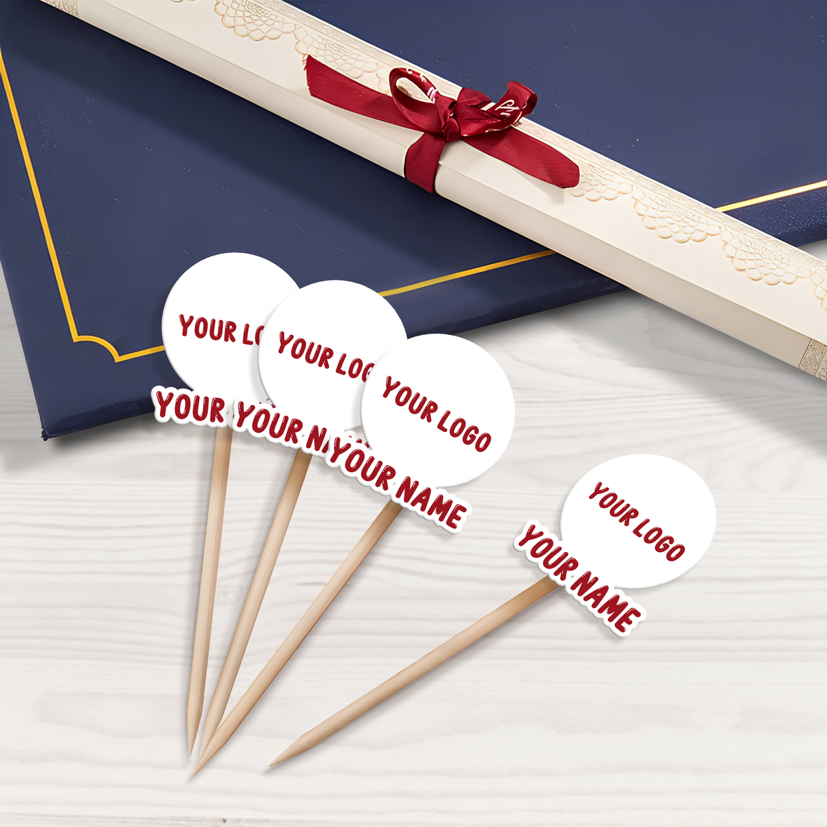 Custom University Logo Class of 2025 Graduation Decoration Cupcake Toppers HA75 892266