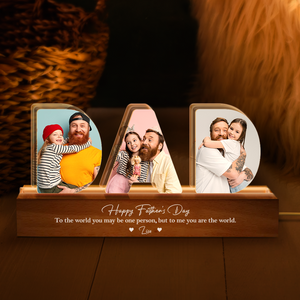 Custom Photo Happy Father's Day LED Night Light HA75 892328