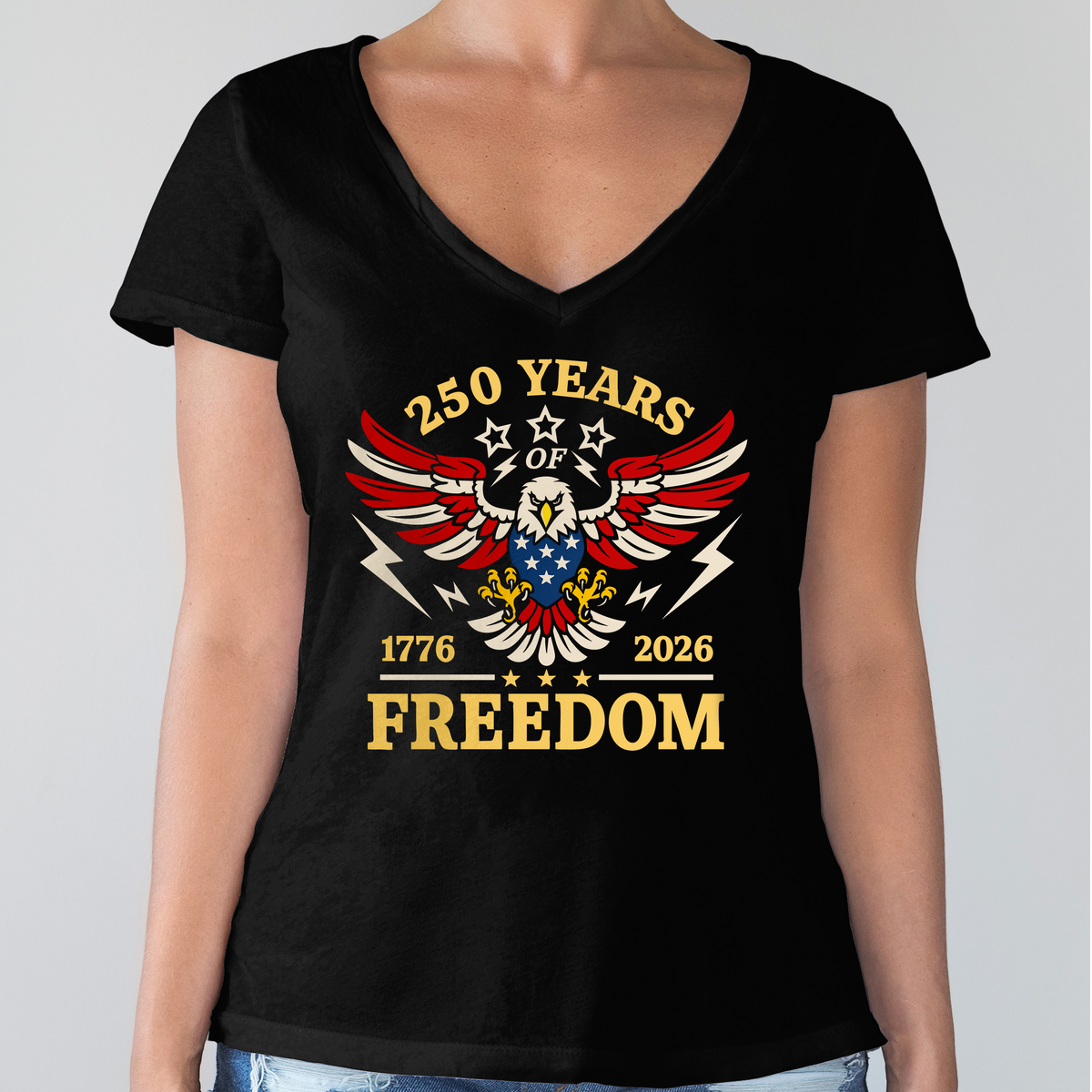 250 Years Of Freedom 1776 - 2026 USA 250th Anniversary Dark Shirt HA75 898054