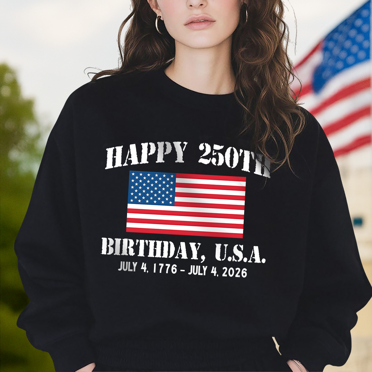 Happy 250th Birthday USA Patriotic 4th Of July Dark Shirt HO82 900374