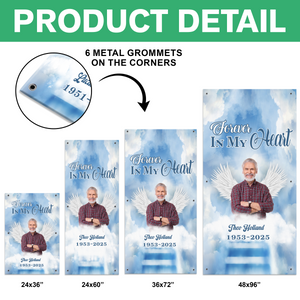 Custom Photo Forever In My Heart Memorial Heaven Grave Blanket TH10 892543