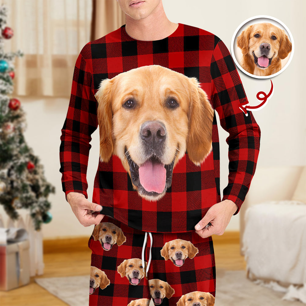 Custom Dog Face Photo With Christmas Accesories Sleepwear CH07 899248