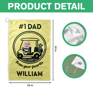 Custom Cute Photo For Dad From Your Favorite Persons Golf Towel LM32 893607