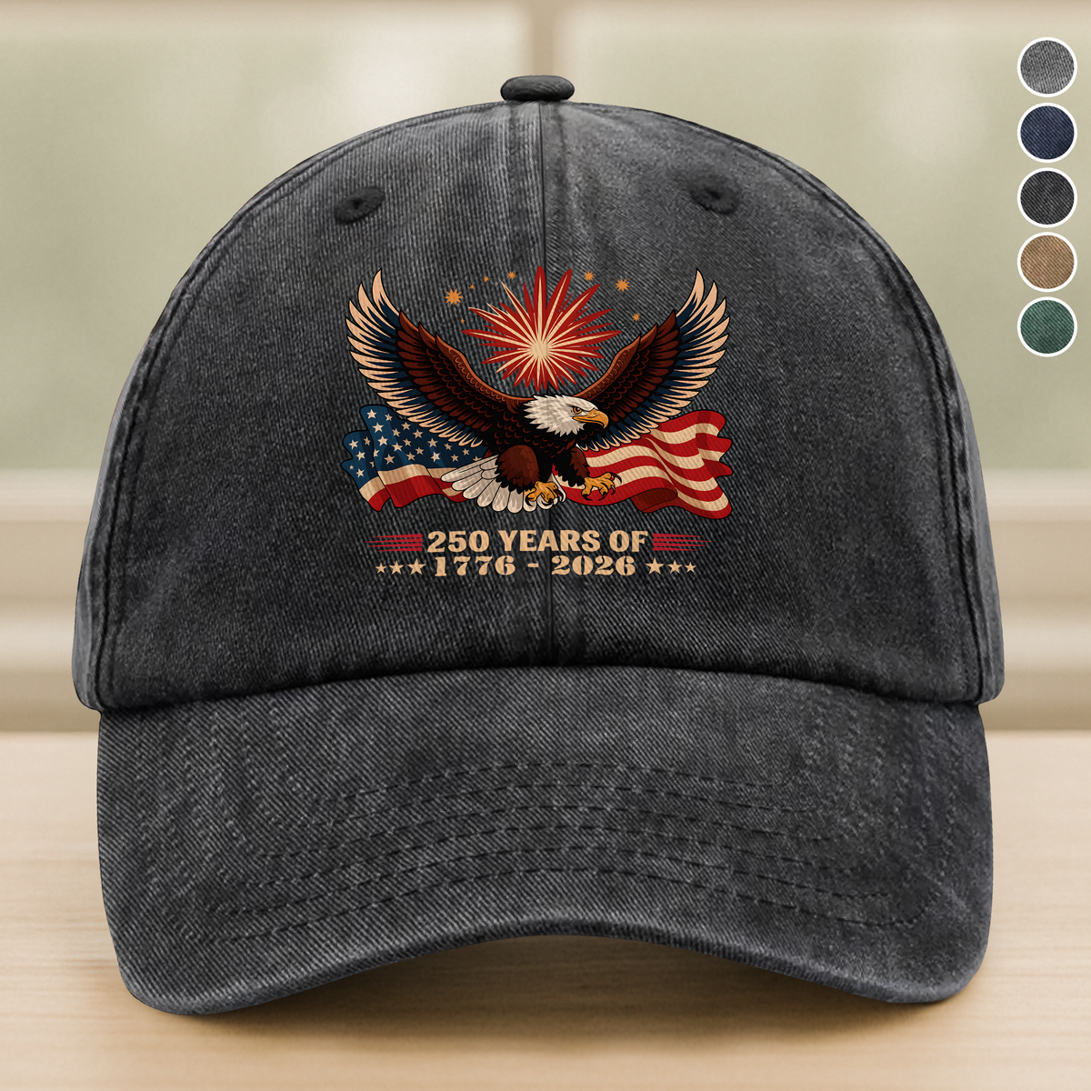 USA 250th Anniversary Hat Patriotic Eagle American Flag 1776-2026 Baseball Cap TH10 896009