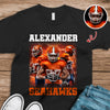 Custom Photo Football Player Bootleg Tee - Personalized Dark Shirt CH07 899480