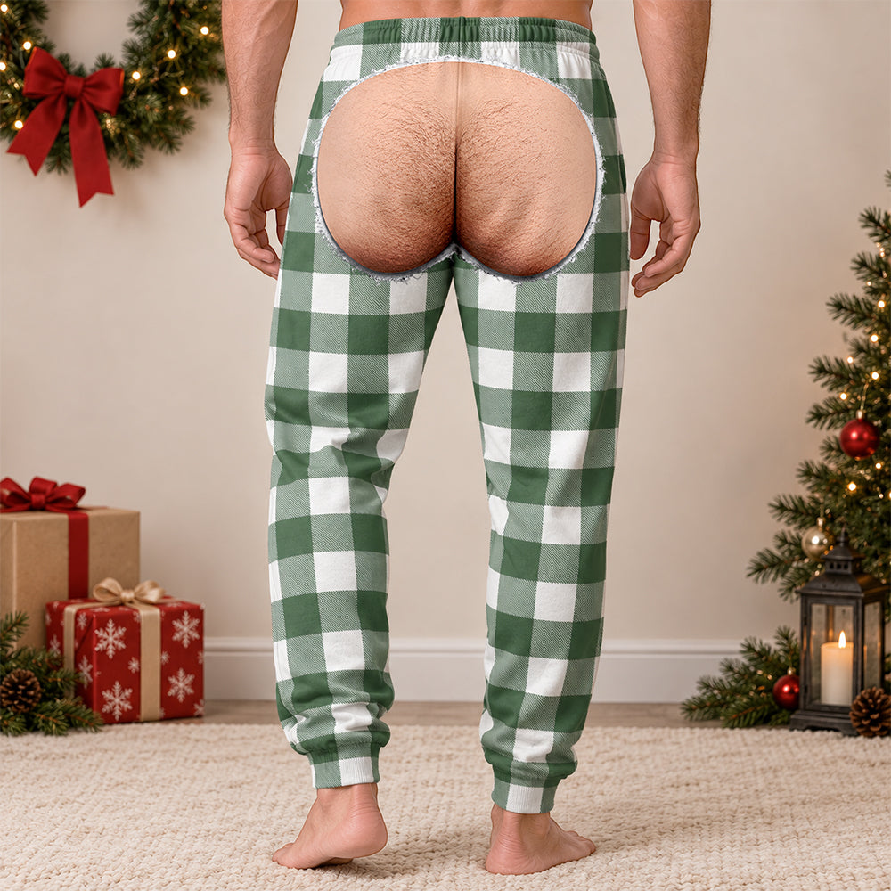 Custom Funny Fake Butt Christmas Sweatpants, Playful Christmas Gift for Family HA75 919288