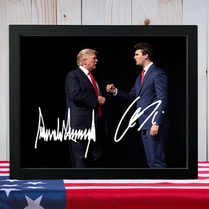 Charlie Kirk - Donald Trump Autographed Signed Picture Frame LM32 65505