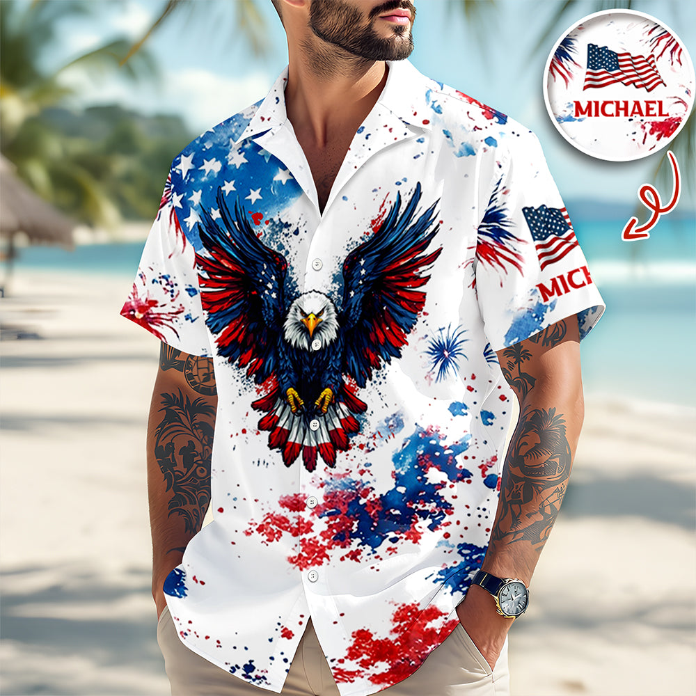 Custom Name American Pride Patriotic 250th Anniversary Eagle Hawaii Shirt HA75 920888