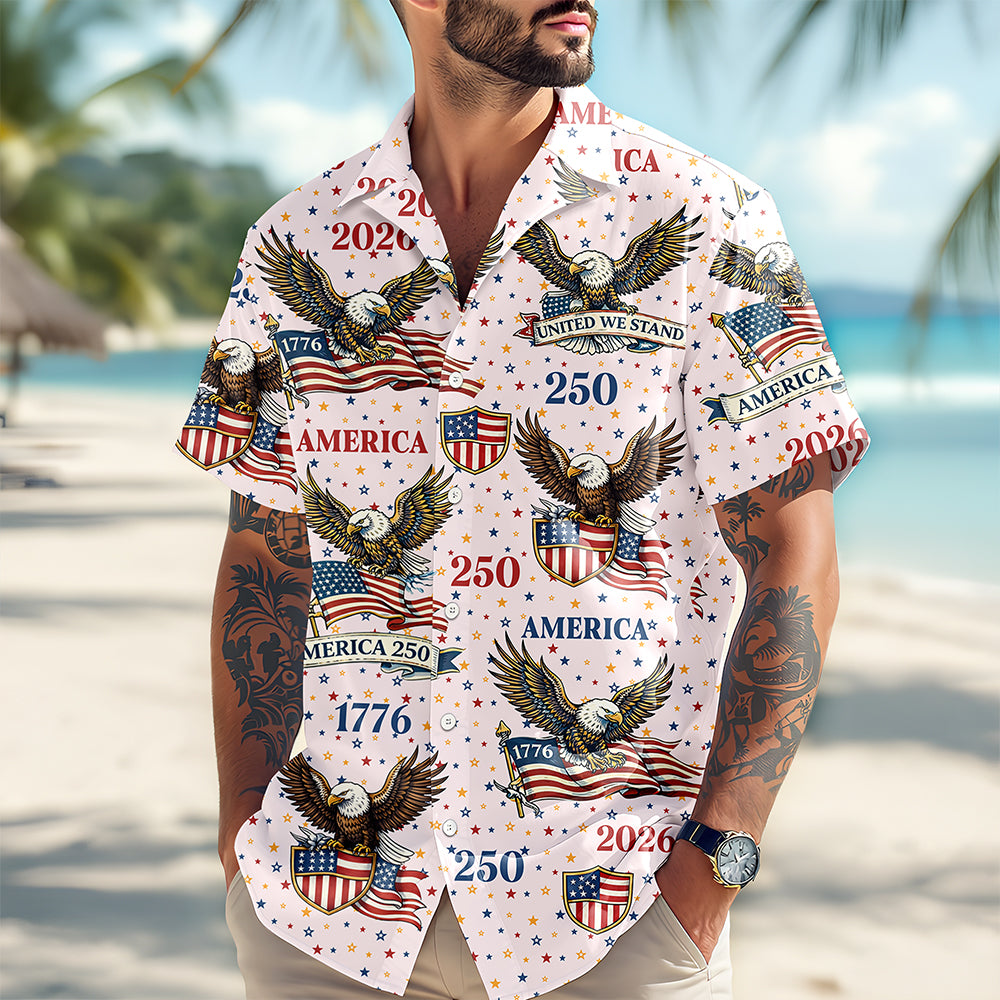 250 Years America 1776-2026 Patriotic Hawaii Shirt HA75 920106