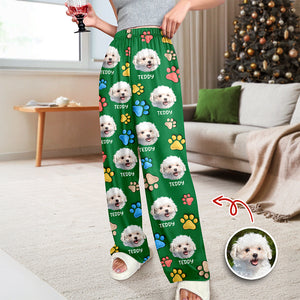 Custom Dog You Left Paw Prints On My Heart 3D Inflated Effect Sweatpants HO82 900378