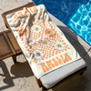 Personalized Smile Flower With Name Best Retro Summer Beach Towels LM32 893669