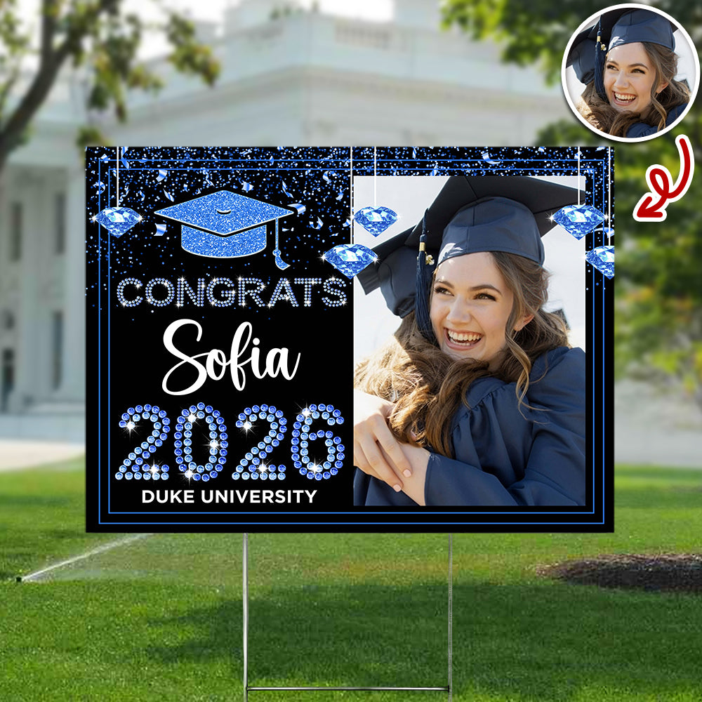Personalized Congrats Class Of 2026 Yard Sign Party Decor for Graduate CH07 910708