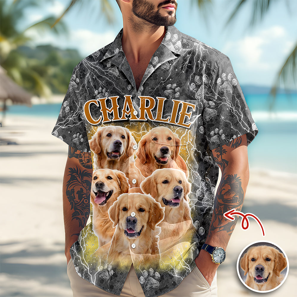 Custom Pet Photo Portrait - Personalized Hawaii Shirt Gift For Pet Owners, Pet Lovers LM32 897367