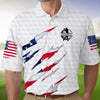 Personalized Golf Ball Pattern With America Flag Polo Shirt Gift For Golfer, Golf Lovers HO82 900806