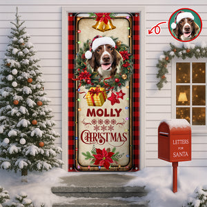 Custom Dog Photo Christmas Decoration Door Cover HO82 900260
