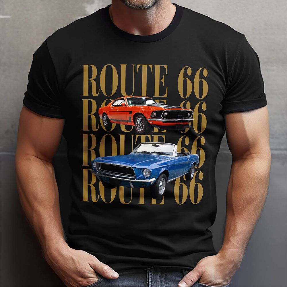 Personalized Vintage Car Photo Route 66 Comfort Shirt For Car Lovers HA75 921684