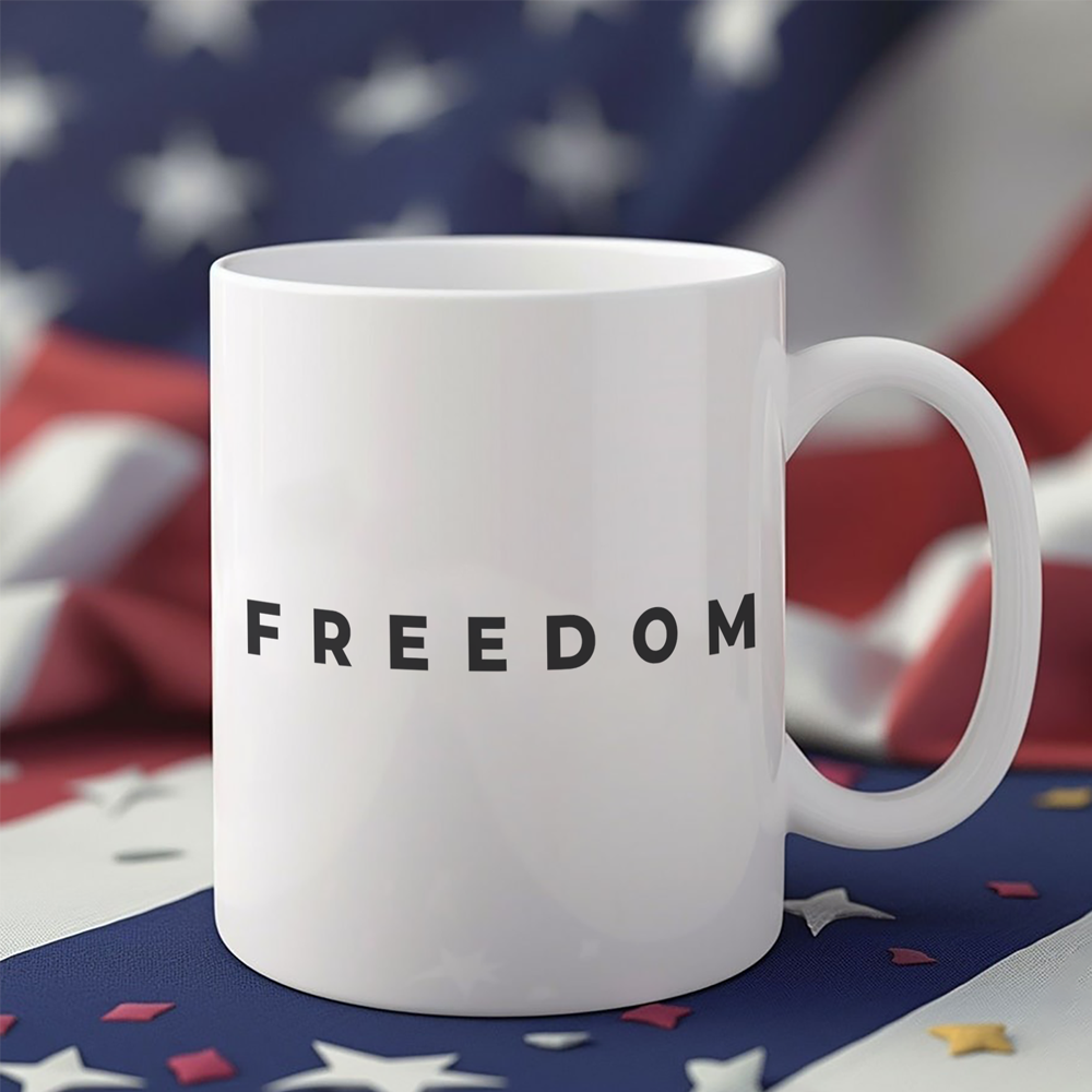 Charlie Kirk Freedom White Mug HA75 64470