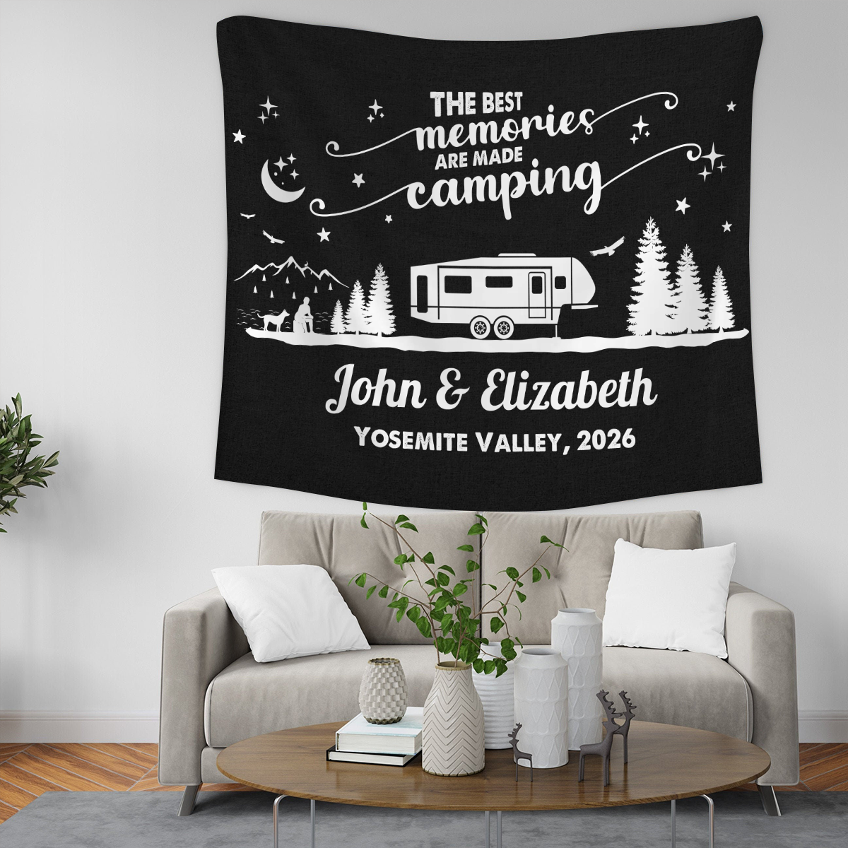 Personalized Welcome To Our Campsite Camping Tapestry HO82 903070