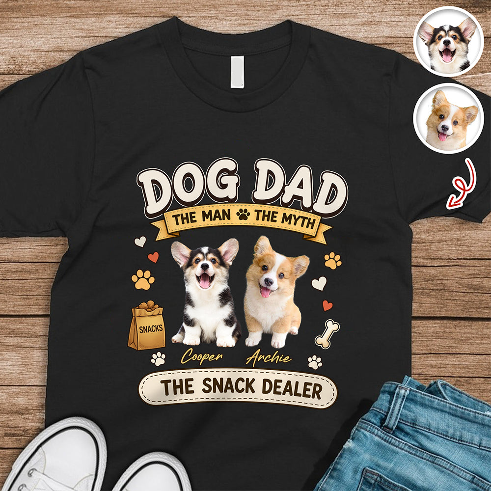 Personalized Dog Dad The Man The Myth The Snack Dealer Dark Shirt Gift For Dog Lovers HO82 902606