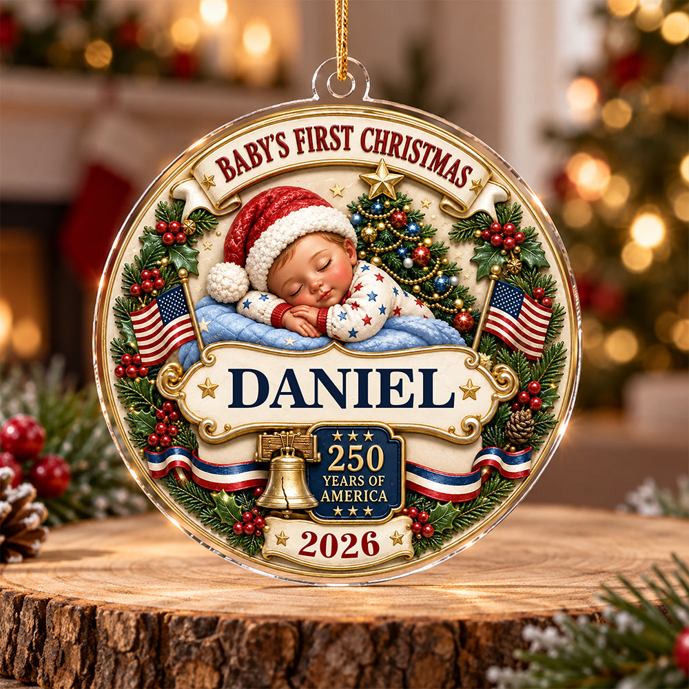 Personalized Baby First Christmas 250 Years Acrylic Ornament For Family HO82 903824