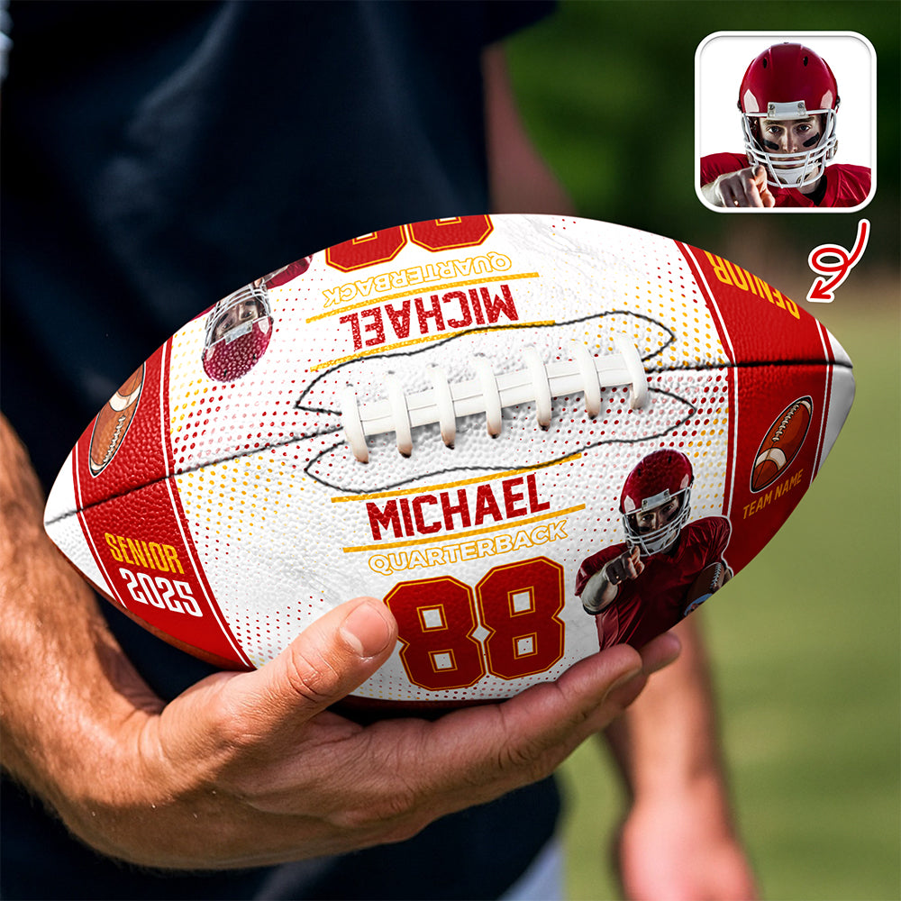 Custom Photo, Text & Colors Football Ball Gifts For Football Lovers CH07 895702