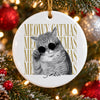 Personalized Vintage Dog Cat Photo Merry Christmas Ceramic Ornament HA75 919280