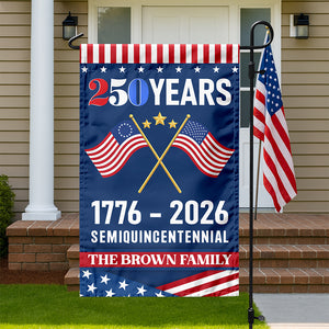 Custom Family Name America 250th Anniversary US Semiquincentennial Garden Flag HO82 901004