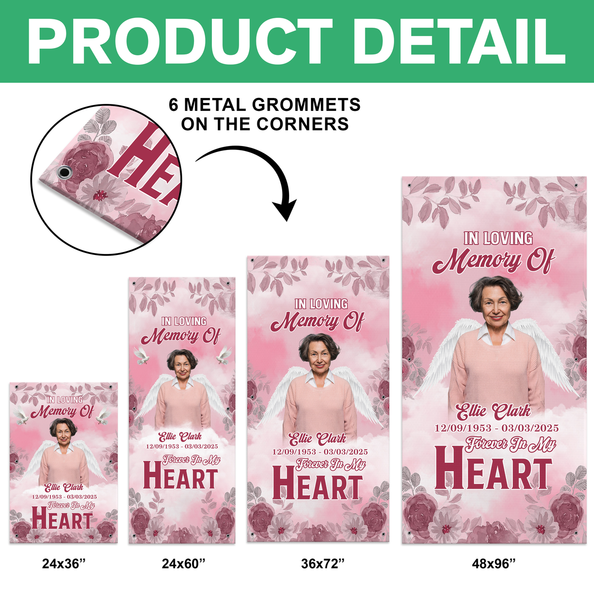 Custom Memorial Photo Forever In My Heart Grave Blanket In Loving Memorial Gift CH07 895396