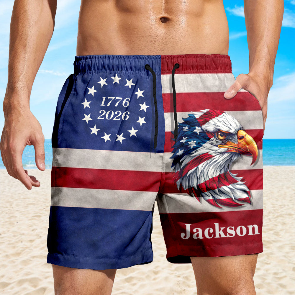 Personalized 250 Years of Freedom 1776-2026 Beach Short HO82 901984