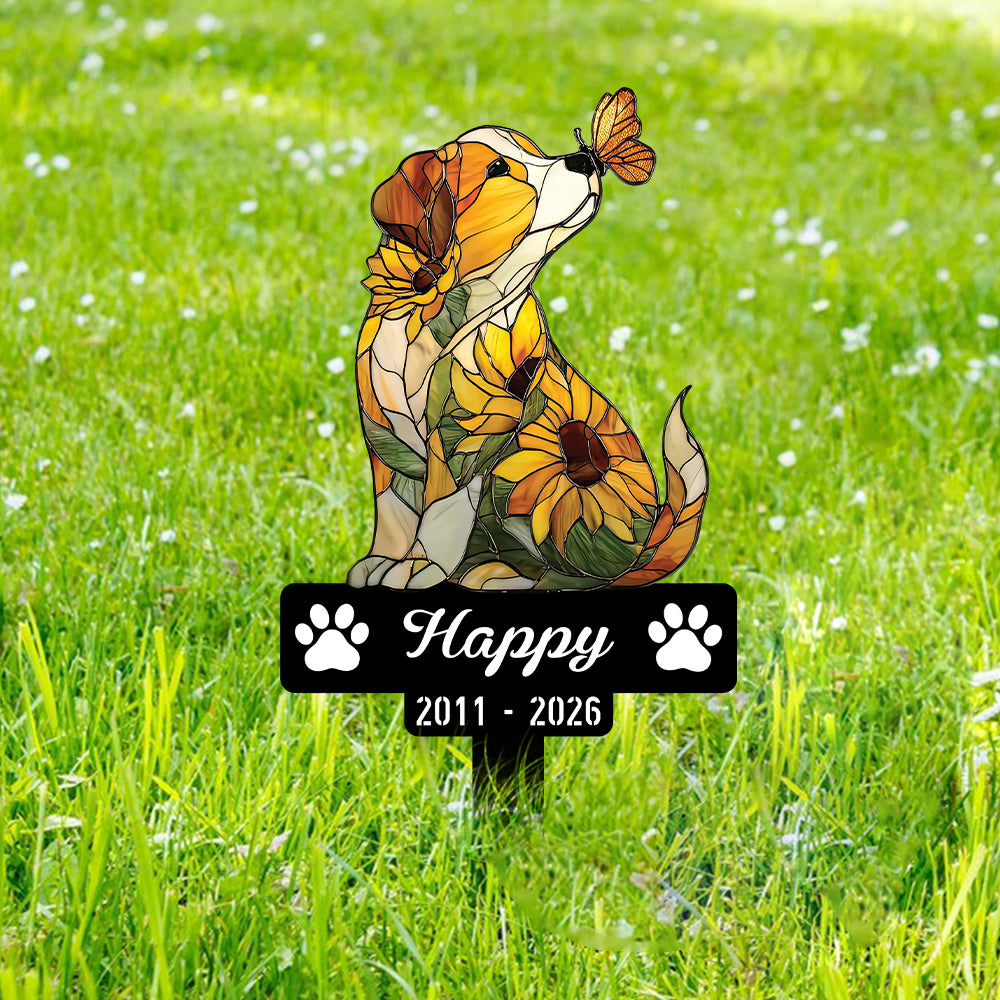 Custom Dog Cat Sunflower Memorial Garden Stake CH07 180198