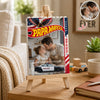 Personalized US Flag Dad Wheels Building Brick Block LM32 669333