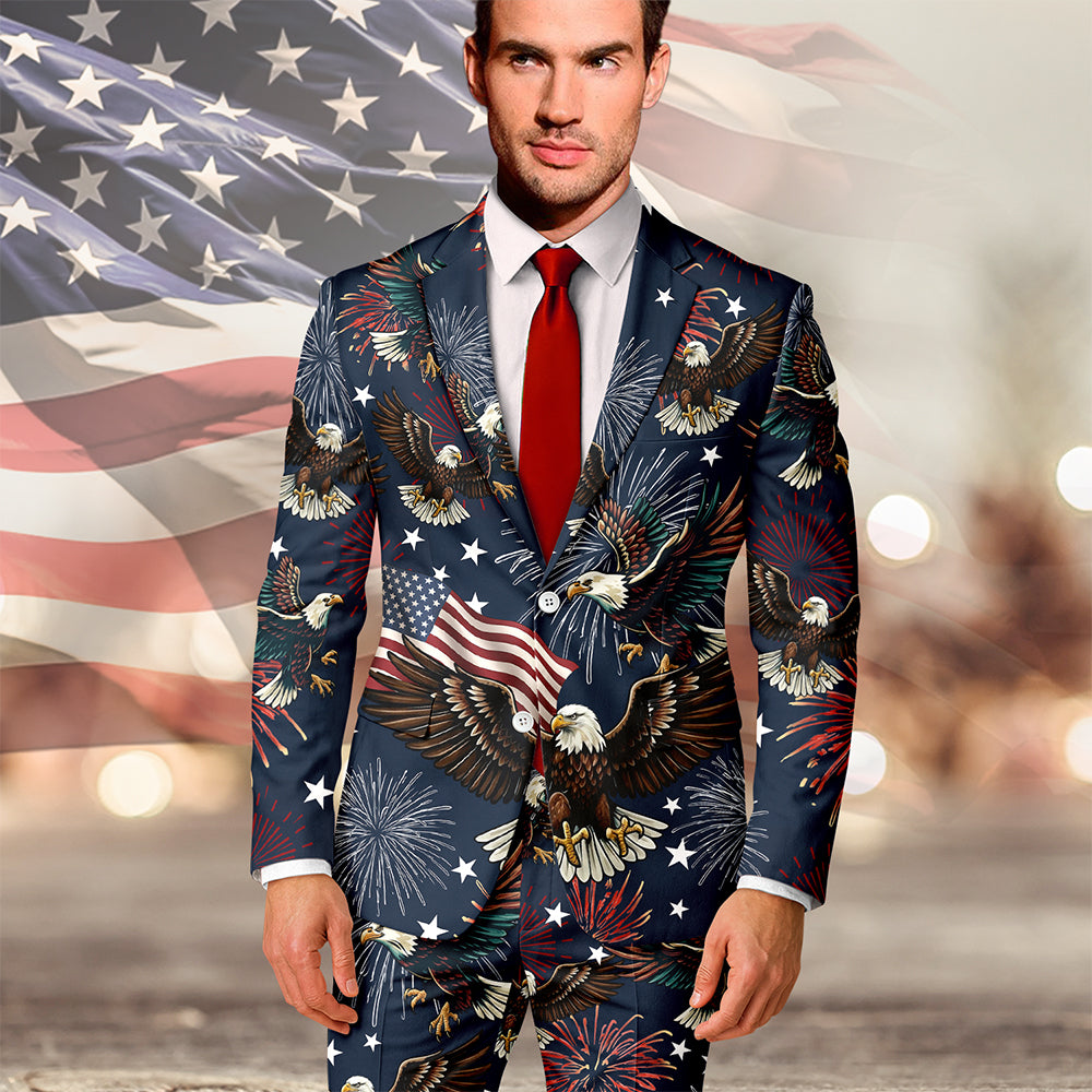 USA 250th Anniversary Eagle 1776-2026 Men's Suit HA75 920854