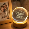 Kids Holding Mom's Hand - Personalized Engraved Crystal Ball LED Night Light - Heartfelt Mother's Day Gift for Mom, Wife HO82 901448