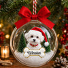 Custom Dog Photo & Name 3D Acrylic Ball Ornament CH07 180410