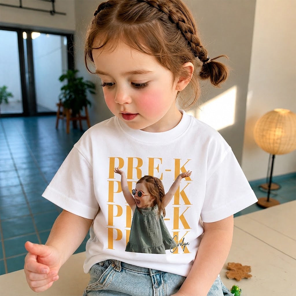 Custom Kid Photo First Day Of School Kid Size Shirt - Personalized Back To School Gift For Kids HA75 921664