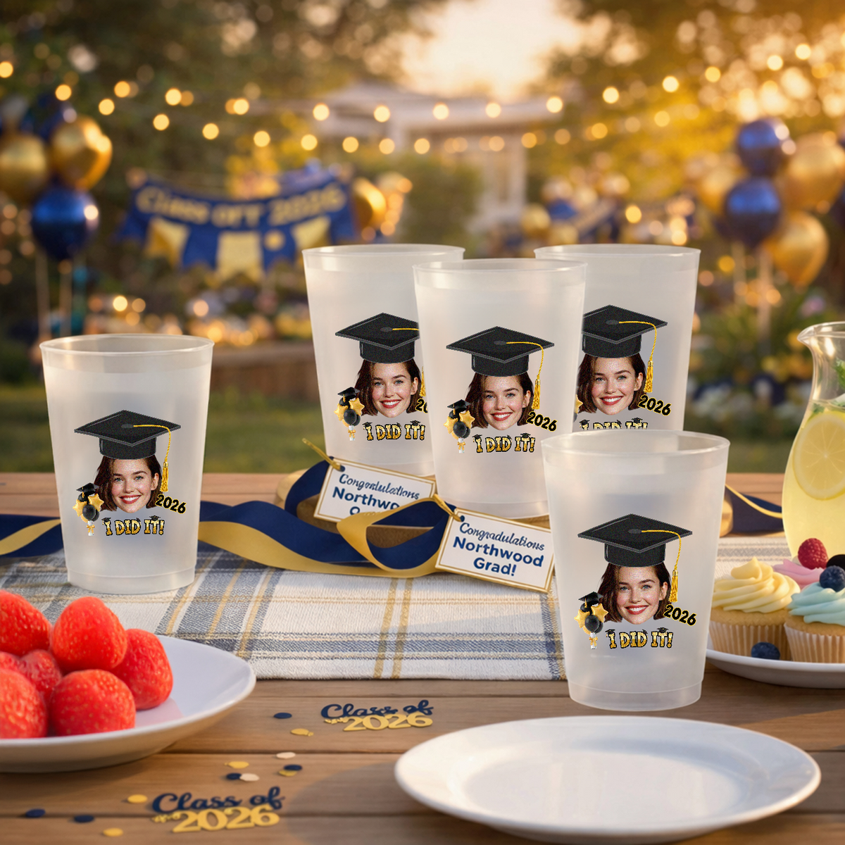 Custom Photo I Did It Class Of 2026 Graduation Cups For Party CH07 911220