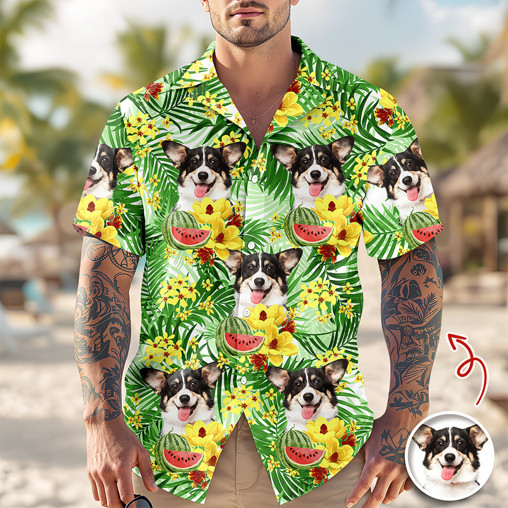 Custom Pet Face Tropical Hawaiian Shirt Pet Lover Summer Gift CH07 911244
