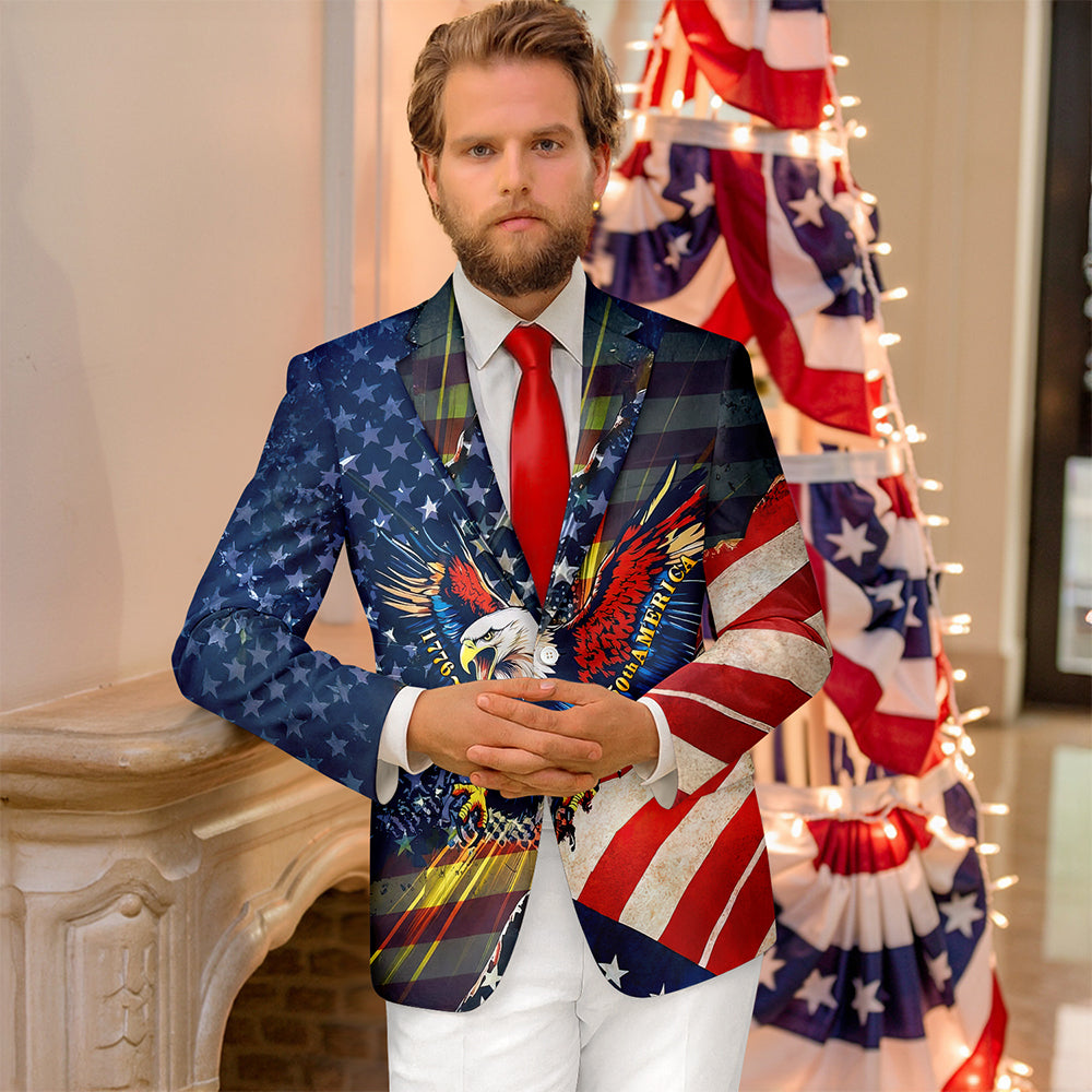 Patriotic 250th America 1776-2026 Eagle Men's Suit HA75 920846